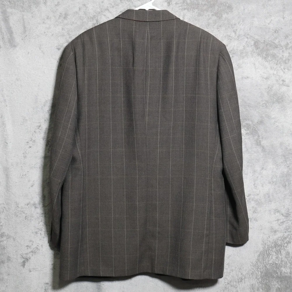 Ermenegildo Zegna Sport Coat Mens IT 54 48R Brown Check Wool Tweed Switzerland